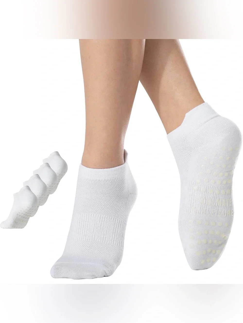 CoolMate Pilates Socks with Grips for Women, Non Slip Yoga Socks